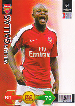William Gallas Arsenal 2009/10 Panini Super Strikes CL Update #359